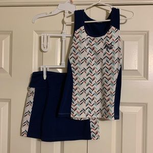 Street Tennis Club girls blue 4 piece, size small 6-7 tennis outfits (2).